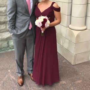 Bill Levkoff size 10 dress, wine red color